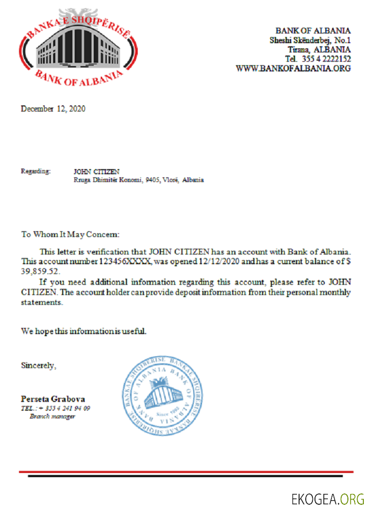 Albanie , bank , of , Albania , reference